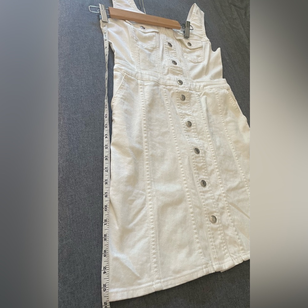 J. Crew White Denim Button Down Minimalist Casual Dress - Picture 7 of 10